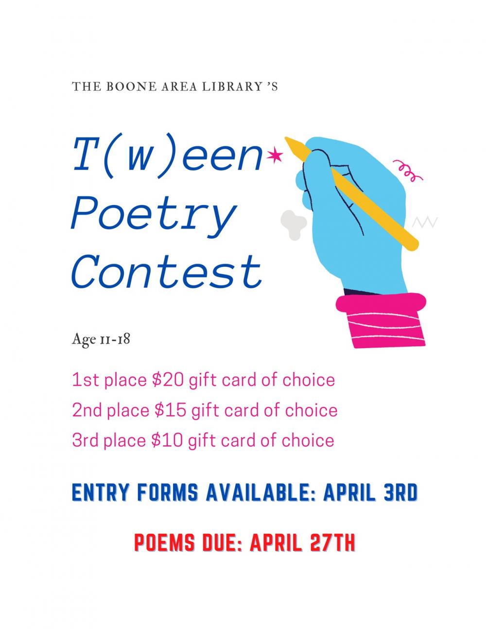 T(w)een Poetry Contest Berks County Public Libraries